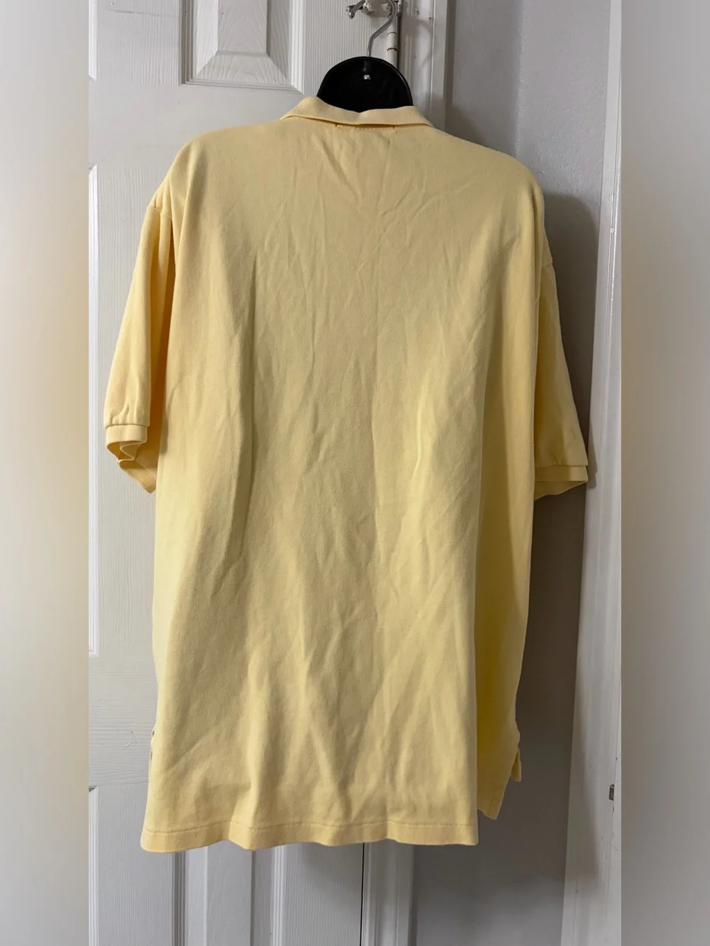 Vintage Polo Golf Ralph Lauren Yellow Polo Shirt Golf Crest Made in USA Size XL